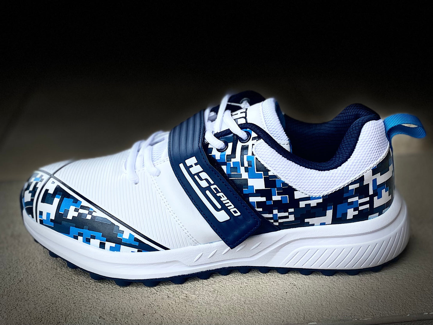 Camo Cricket Shoes Blue
