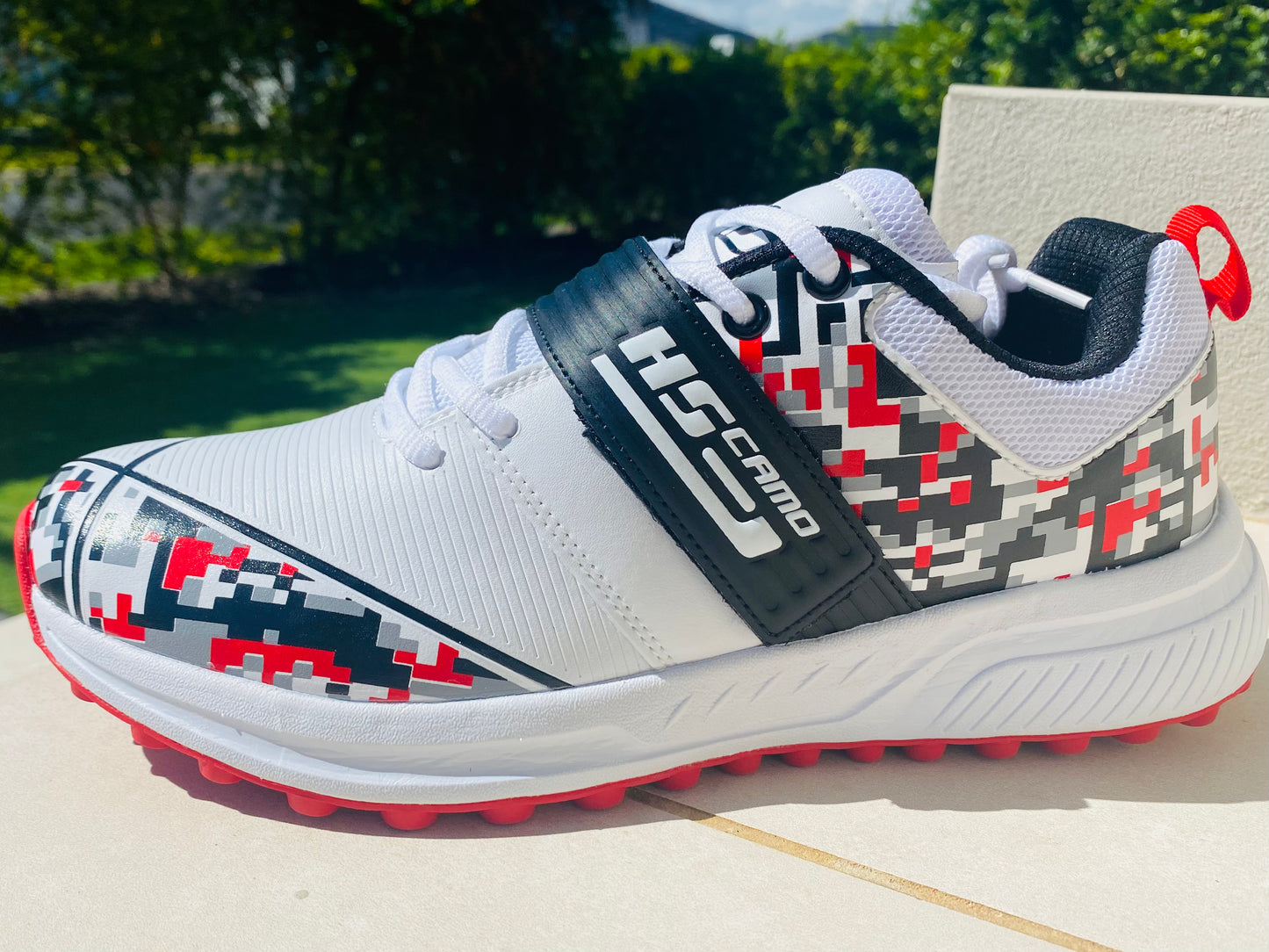 Camo Cricket Shoes Red