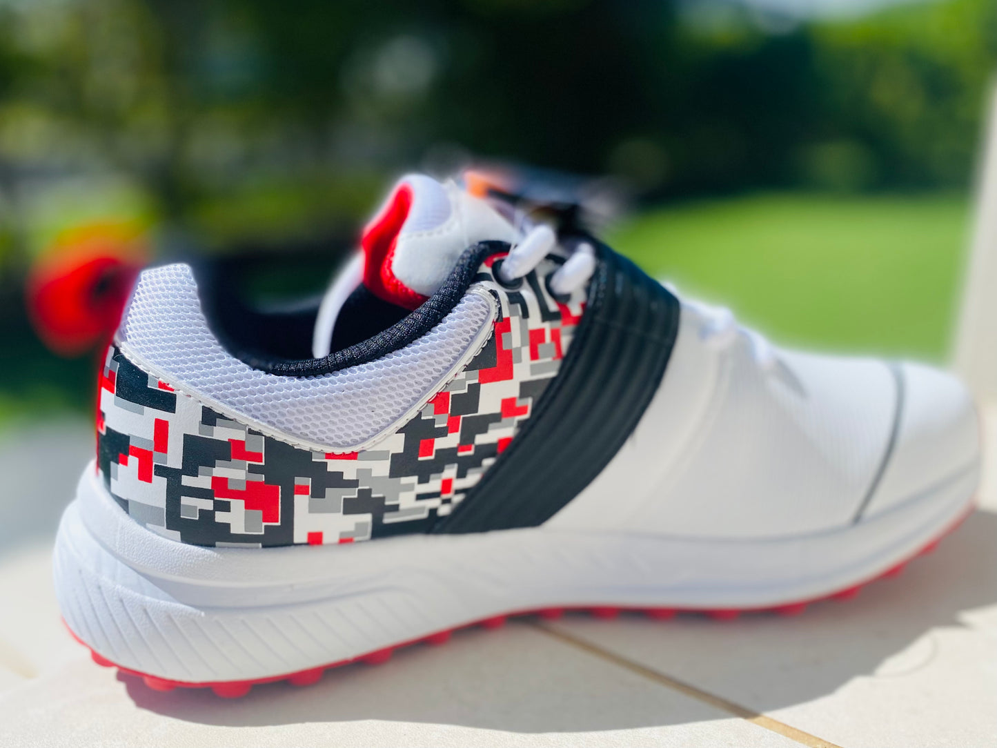 Camo Cricket Shoes Red