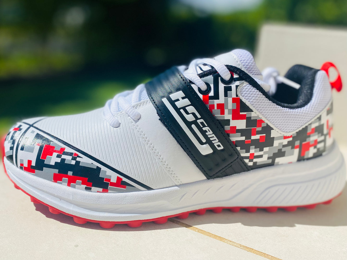 Camo Cricket Shoes Red